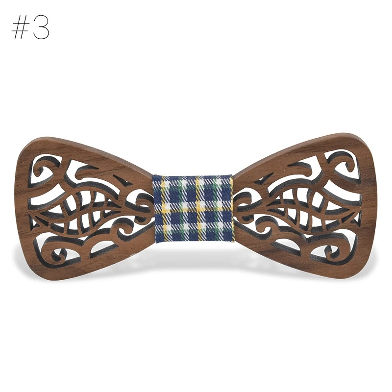 

Classic Openwork Carved Wooden Bow Tie Orion Fashion Bow Tie Casual Wedding Accessories Solid Wood Bow Tie