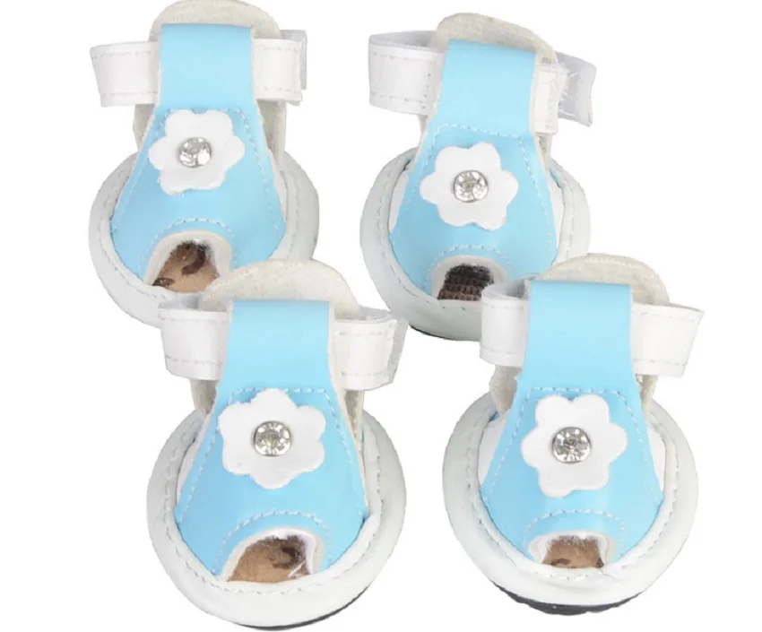 H79 Новинка 4 шт./лот обувь для домашних питомцев собак и кошек летняя дышащая