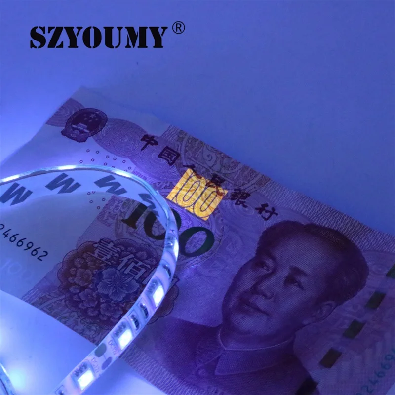SZYOUMY 5 м Ультрафиолетовый светодиодный полосы светильник DC12V 5050 300 s фиолетовый