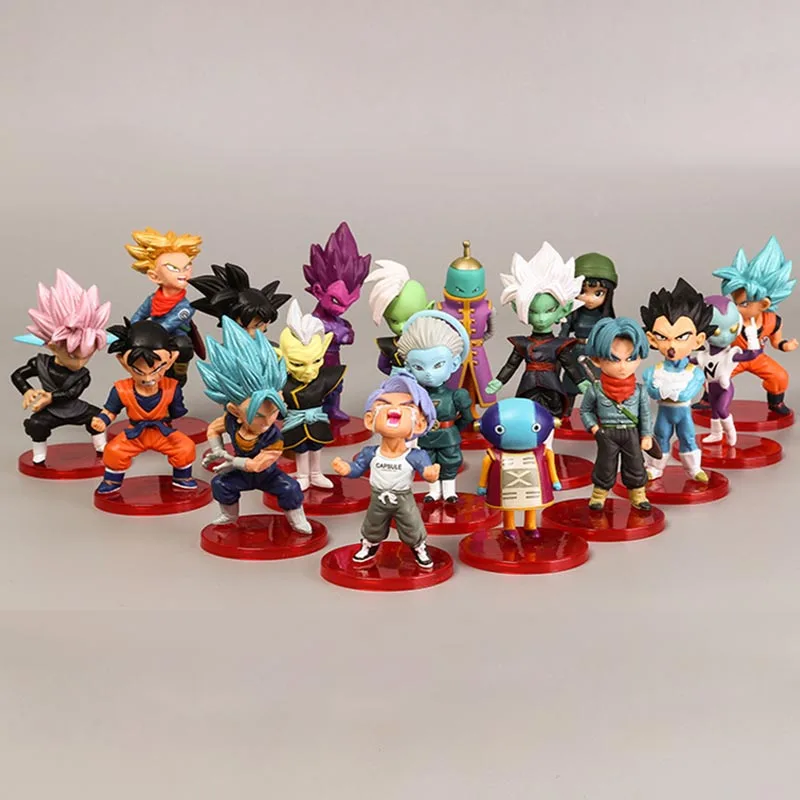 13 шт./лот 11 см Dragon Ball Супер Саян Гоку Beerus Whis Веджета, Фриза Zamasu Frieza наборы фигурки модель игрушки