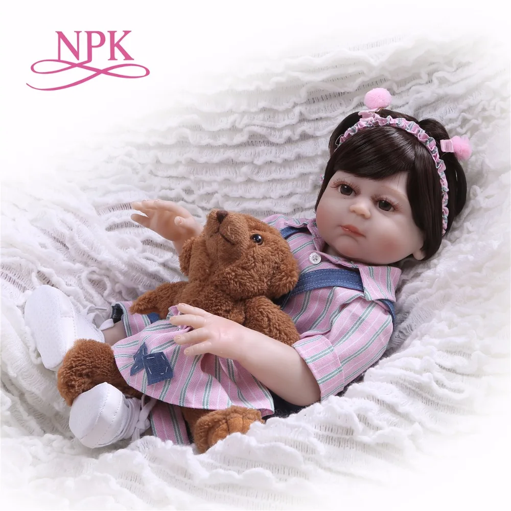 

19 Inch Full Body Soft Silicone Bebe Reborn Baby Doll Touch Real Fashion Children's Day Gifts Toys Baby Doll New Designed