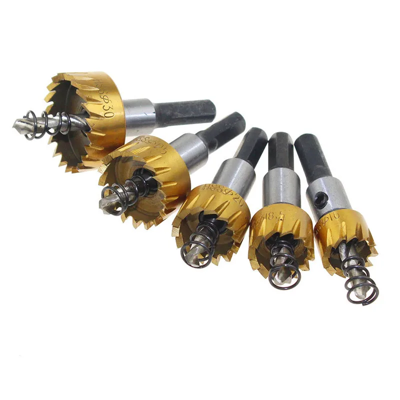 18.5mm HSS Titanium Drill Bit Holesaw Metal Cutter High Speed Steel Hole Saw Tooth Kit Steels Set Tool | Инструменты