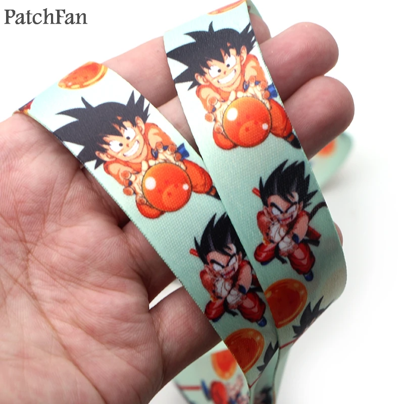 Patchfan брелок с надписью Dragon Ball ремешок тесьма лента шейный ремень ткань para id значок держатели для телефонов Ожерелье Аксессуар A1181