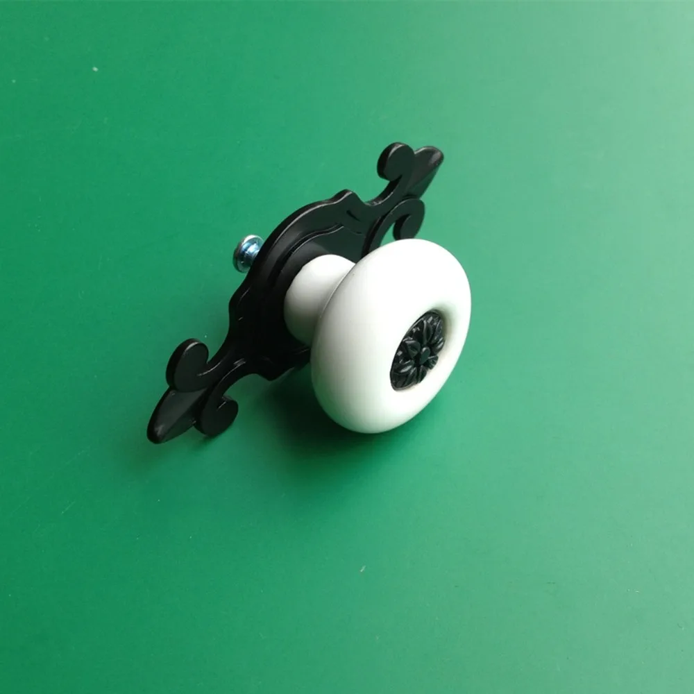 8 шт./компл. белый с черным Винтаж Ретро Керамика дверную ручку бронза шкаф ящик