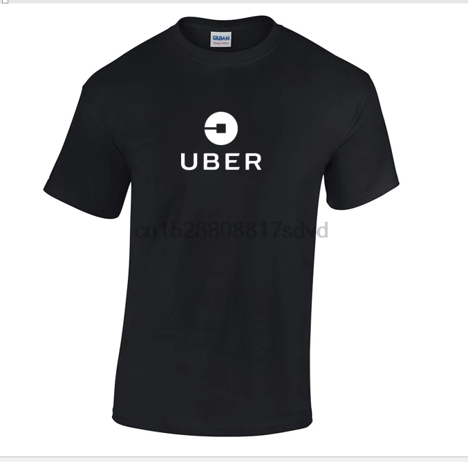 Обновленный логотип UBER символ диск черная футболка хлопок Rideshare приложение