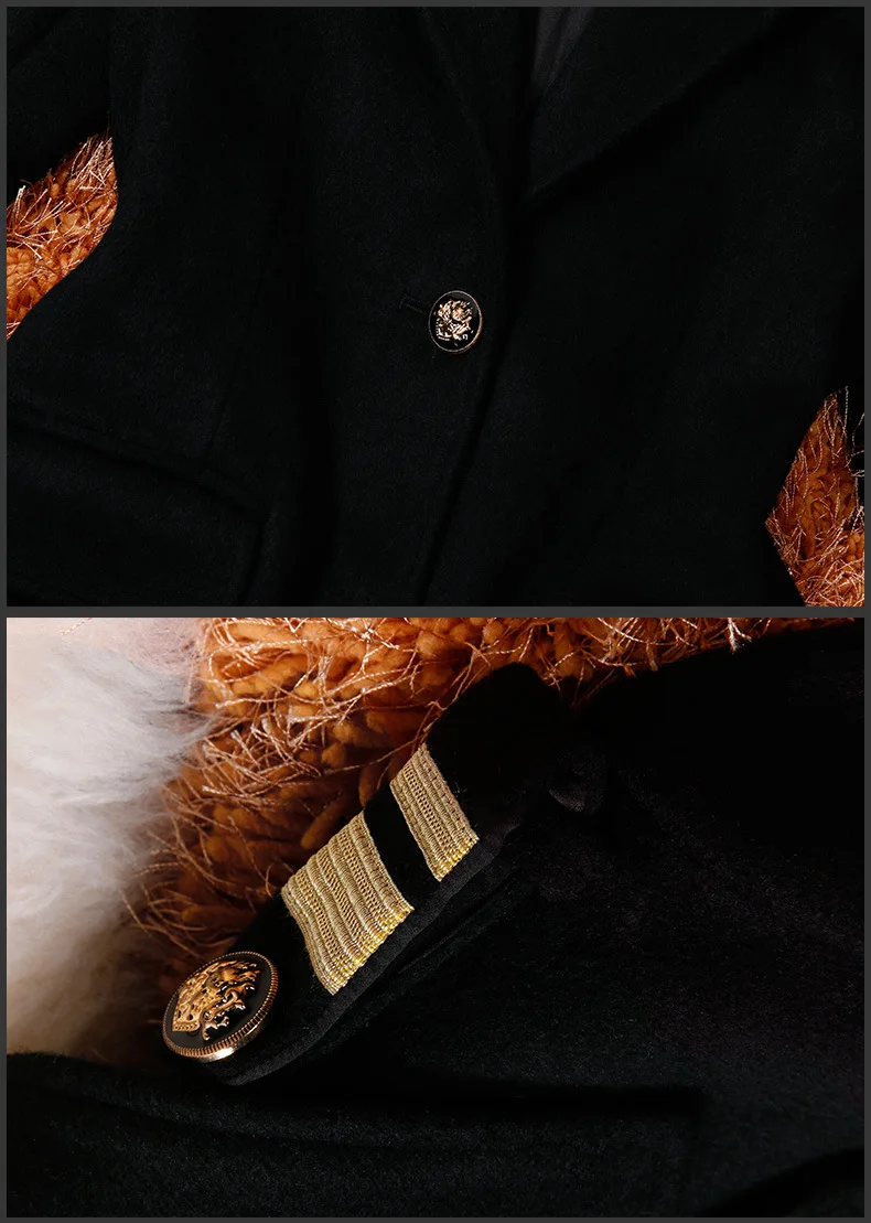 Новое женское шерстяное пальто в стиле милитари длинный тренчкот из эполетного