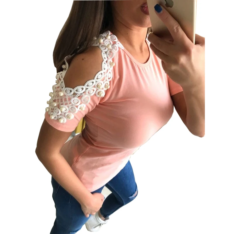 Женская пляжная летняя блуза с бахромой Boho Свободный Топ открытыми плечами