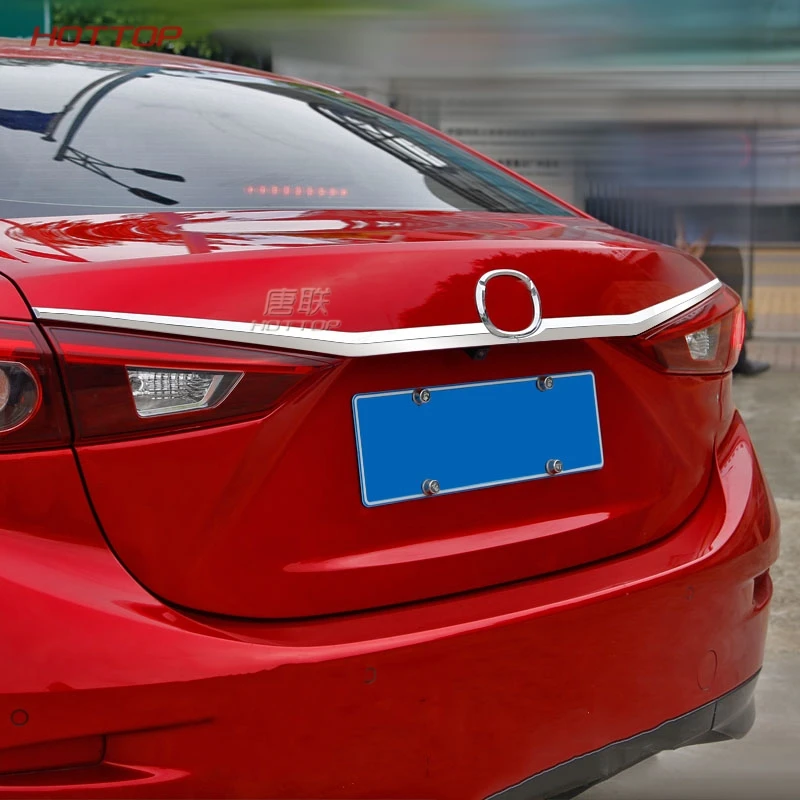 Для Mazda 3 Axela Sedan 4dr хромированная Задняя Крышка багажника, накладка на дверь багажника, декоративная формовочная полоска для стайлинга автомобилей
