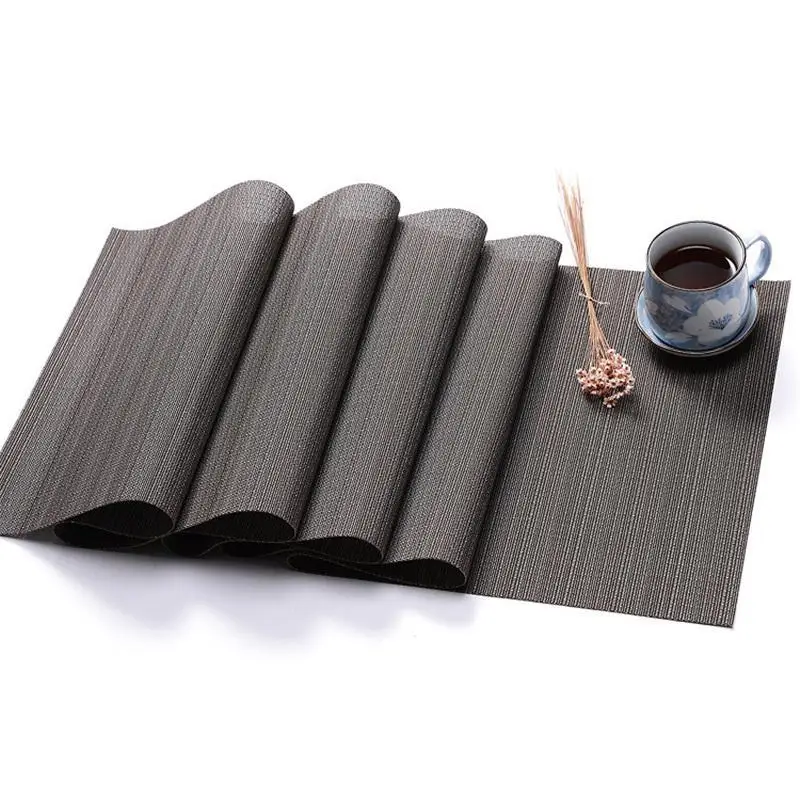 Коврик настольный из ПВХ однотонный флаг бамбуковая плетеная скатерть