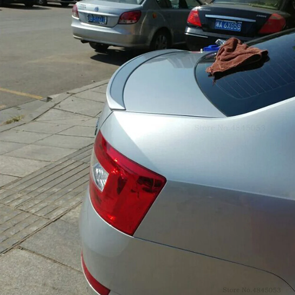 Черный и белый спойлер для Skoda Octavia 2006-2017 автомобильный Стайлинг АБС-пластик