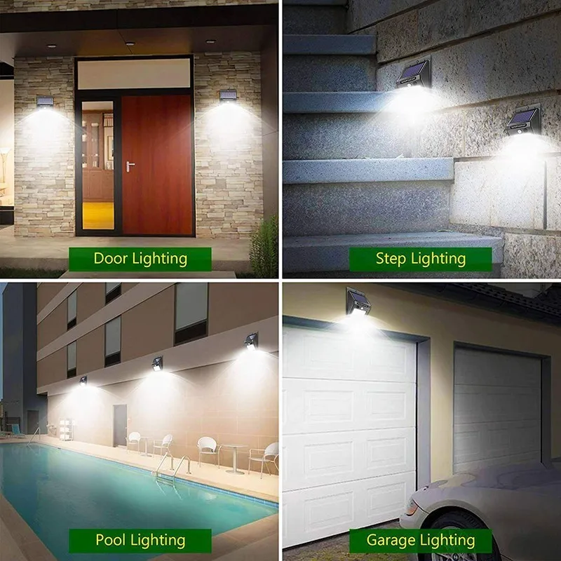 Настенный светильник с датчиком движения PIR на солнечной батарее 20/25/30/35/40/48/60