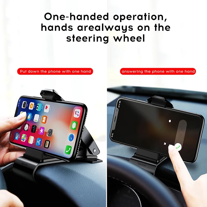 baseus dashboard car phone holder universal mount cradle cellphone clip gps bracket mobile phone holder stand for phone in car free global shipping