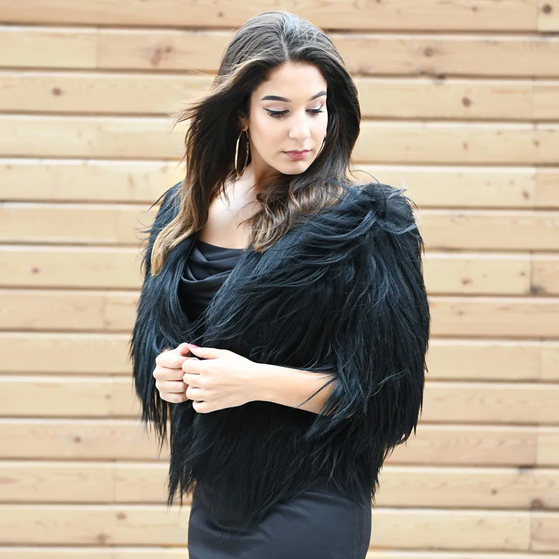 CX-G-A-31 Customed Size New Winter Ladies Genuine Goat Fur Jacket Coat | Женская одежда