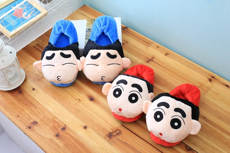 Crayon Shin-chan/плюшевая обувь; домашняя обувь унисекс; тапочки с аниме; милый подарок