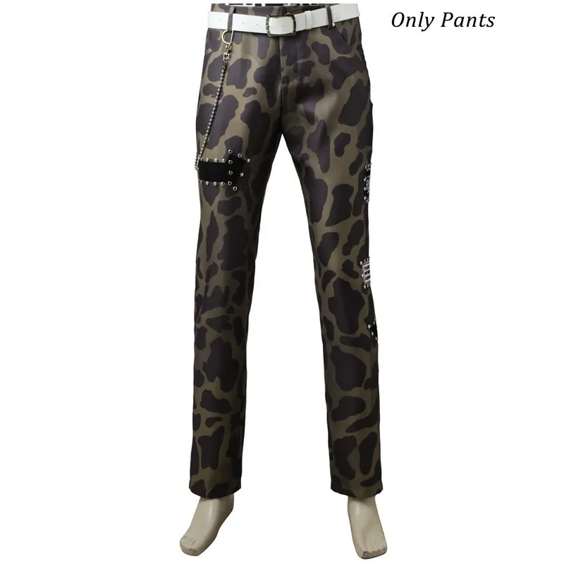 Only Pants Final Fantasy XV Prompto Argentum Косплей Костюм Аниме игра Хэллоуин Рождество для взрослых мужчин на заказ только мужской жилет рубашка перчатки - Цвет: Only Pants