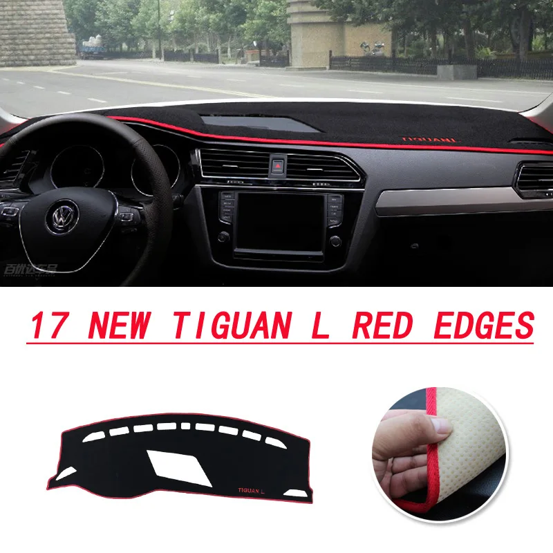 Applicable to Volkswagen Tiguan / New L car dashboard pad black carpet sun mat interior cover styling accessories | Автомобили и