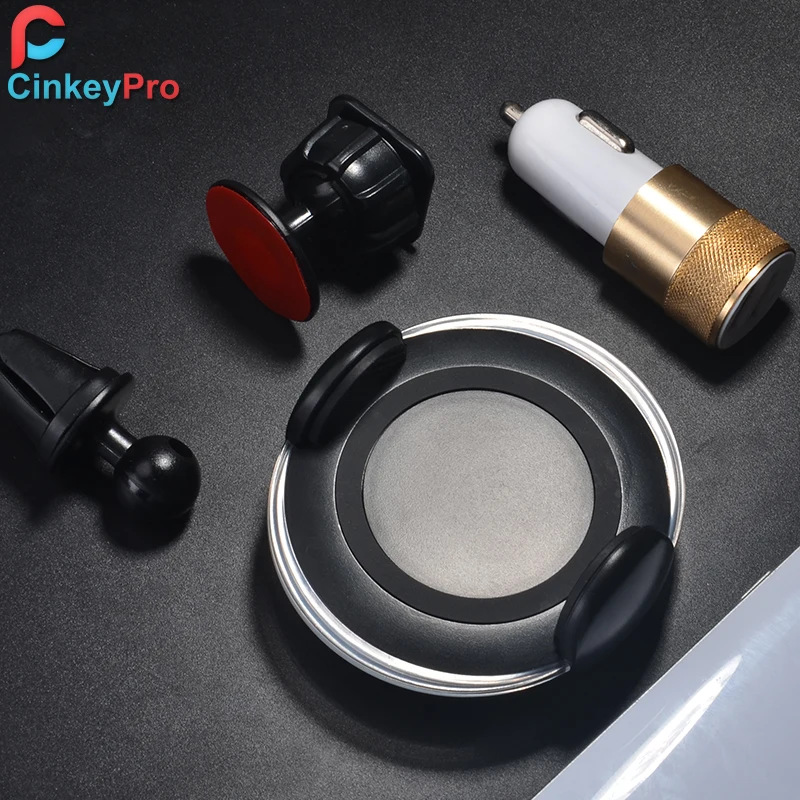 CinkeyPro QI Беспроводной автомобиля Зарядное устройство для iPhone 8 10 X samsung S8