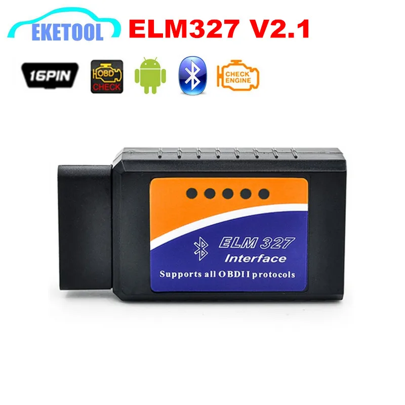 OBD2 ELM327 Bluetooth V2.1 беспроводной OBD/OBDII Диагностика ELM 327 V2.1 работает для Android/PC поддерживает 7 протоколов - Цвет: Big ELM327