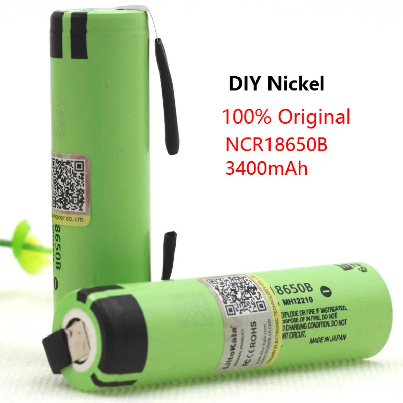 LiitoKala 2 шт. новый продукт Оригинальный NCR18650B 3 7 в 3400 мАч 18650 перезаряжаемая литиевая