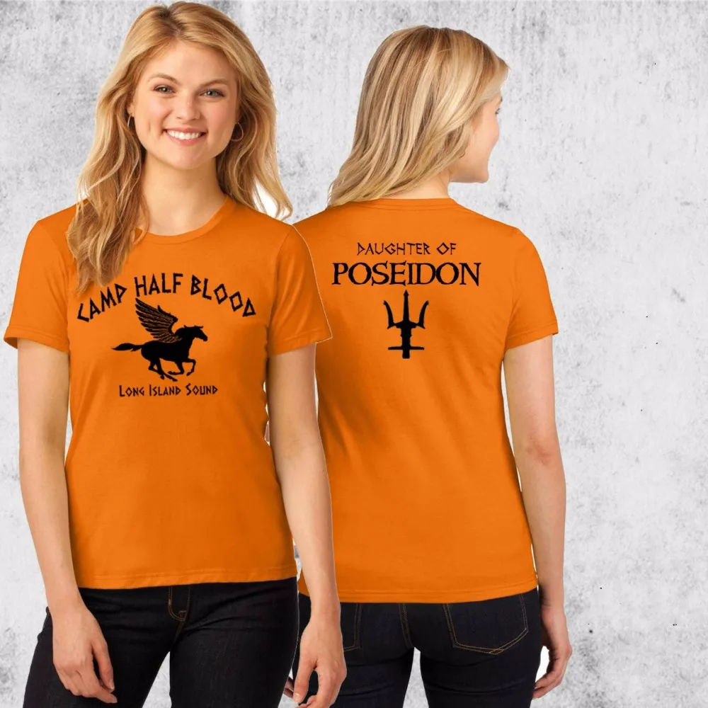 Hahayaie j Camp Half Blood T-shirt Percy Jackson Costume di Halloween stampa su 2 lati donna aderente donna, camicie taglie unisex