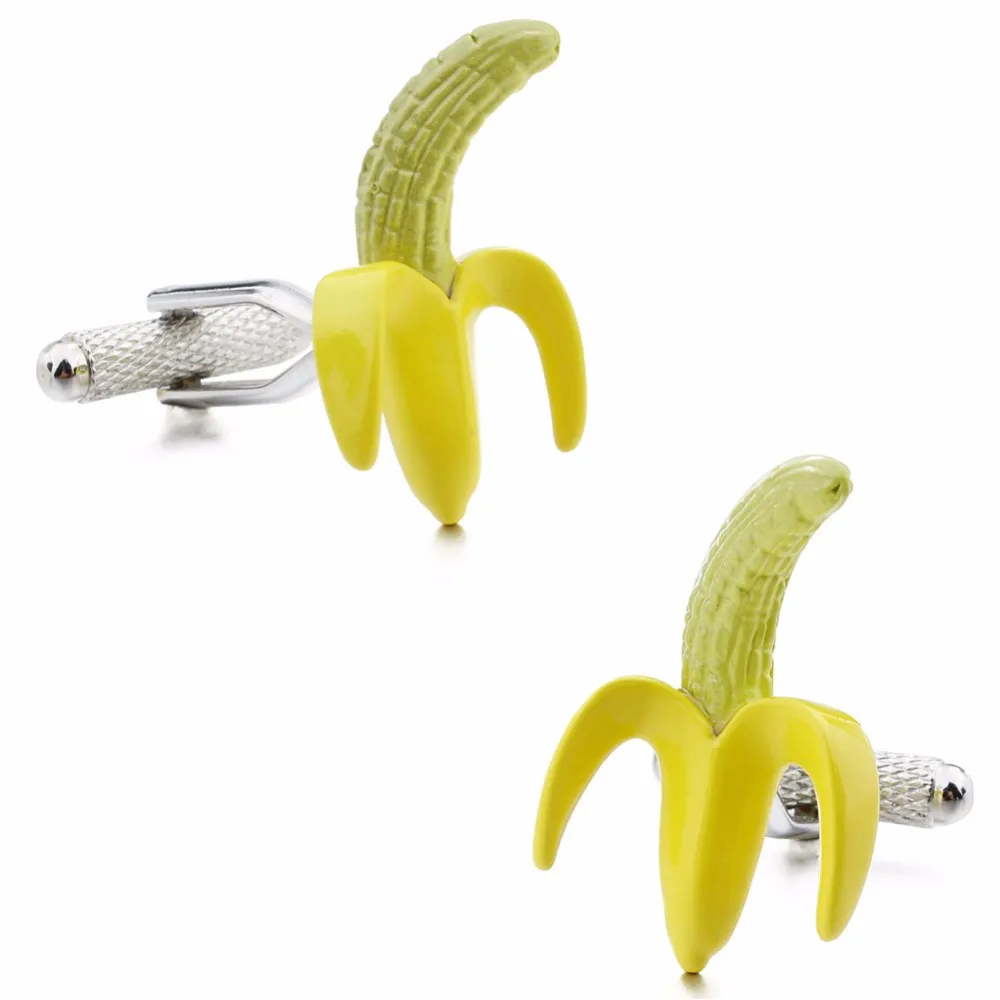 HAWSON Banana Cufflinks Fruit Cuff links for Shirt New Designer Cuff Button with Box Free Shipping