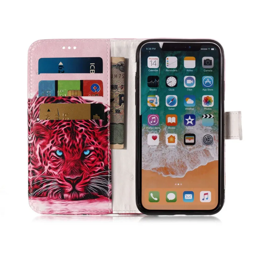 Чехол HEMASOLY для iPhone XS чехол MAX XR Флип Для PU кожаный мраморный цветок животное