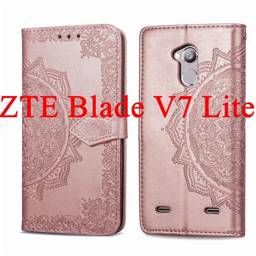 Кожаный флип-чехол для zte Blade V7 Lite V6 plus, кошелек, сумка для телефона, Защитная пленка для zte Blade V7 Lite zte Blade V6+ пленка