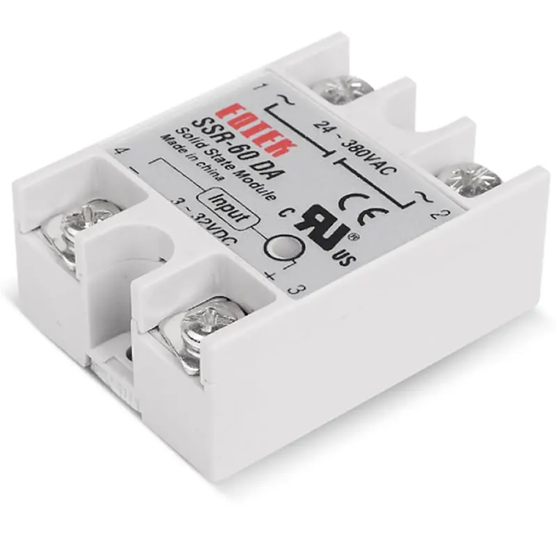 Промышленное твердотельное реле SSR 60DA 3-32 V DC вход и 24-380VAC 60A выходная нагрузка