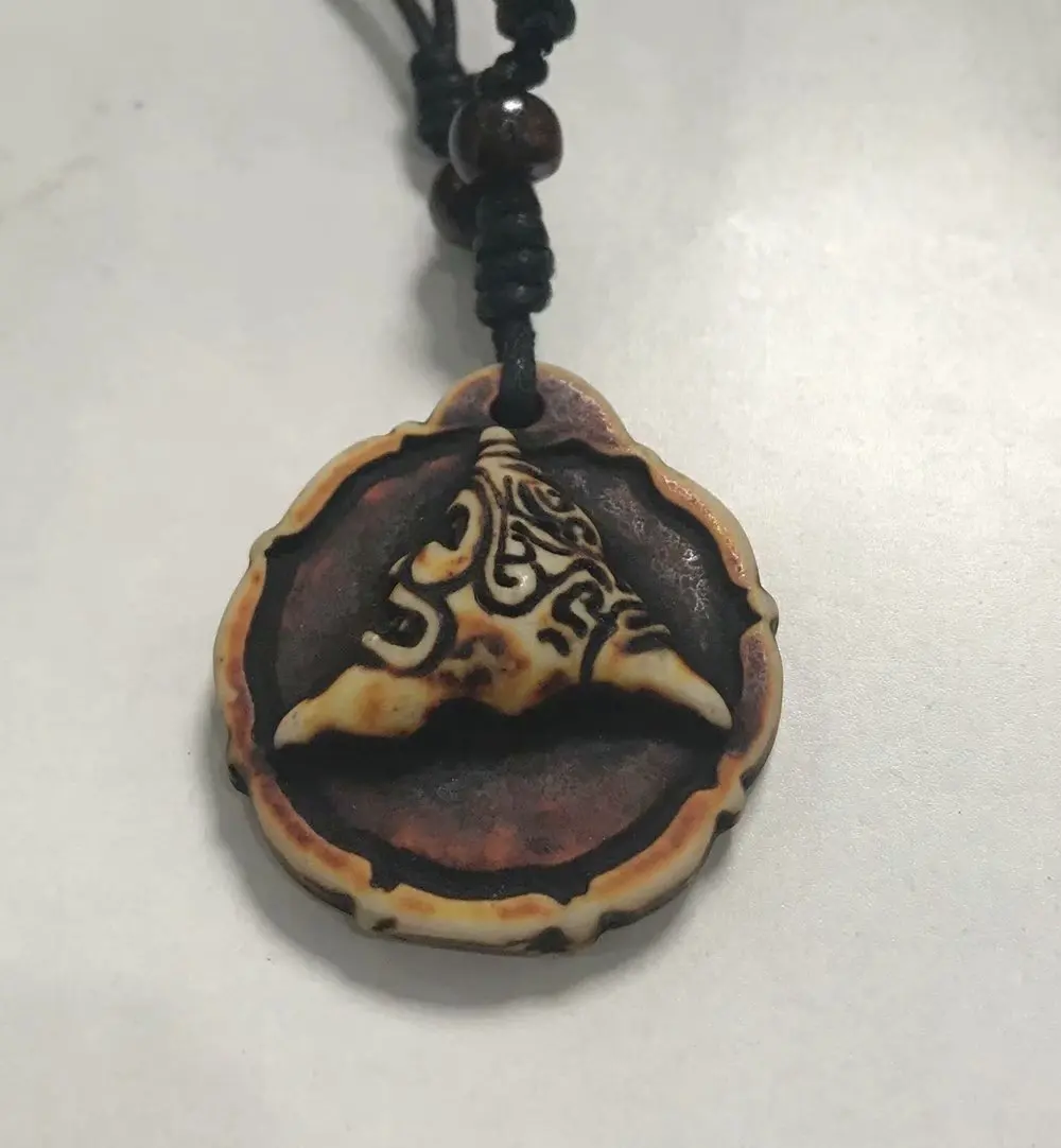 

15 pcs fashion Retro Hand Carved Artificial Symbol Necklace Unisex Jewelry