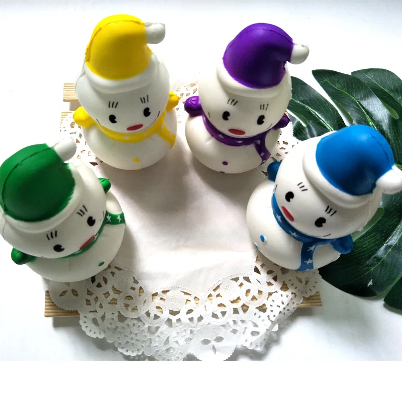 20pcs kawaii squishy snowman mixed COLOR pu toy rare slow risingsqueeze wholesale FREE SHIPPING | Игрушки и хобби