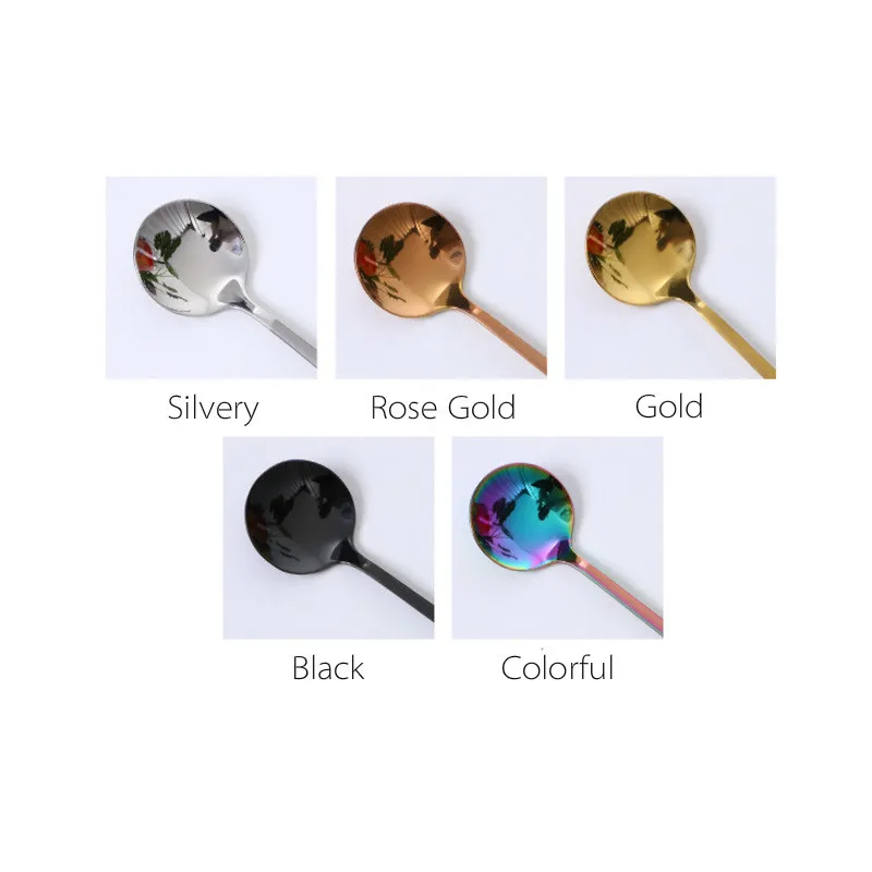 1 шт. набор столовых приборов с длинной ручкой для чая ложка из нержавеющей стали