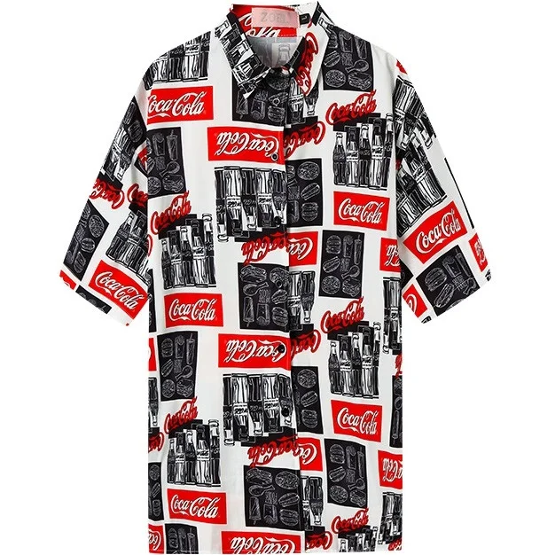 Women Harajuku Blouse 2019 Summer Hamburg Sandwich Hot Dog Soda Drank Print Short Sleeve Plus Size Shirt for Girls Oversized Top |