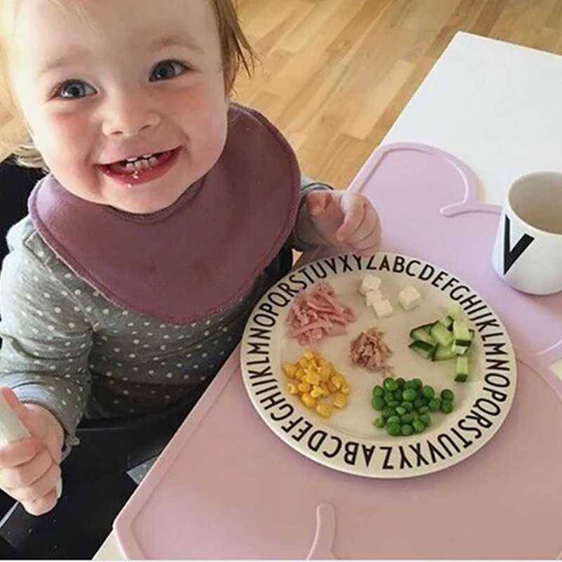 Силиконовые детское блюдо пластина коврик Placemat водостойкая детская облачная