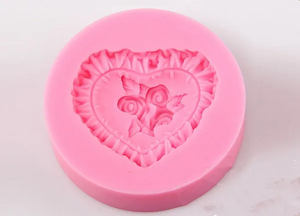 

Free shipping The rose heart shape Modelling fondant silicon mold chocolate cake decoration silicone mold silicone mold