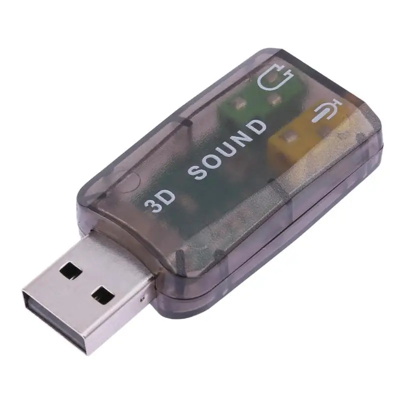 USB 2 0 Звуковая карта Виртуальный 5 1 канальный 3D аудио адаптер для настольного