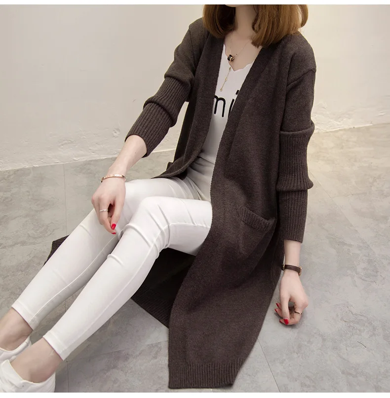 2019 Cardigan For Women Long Autumn Winter Warm Casual Sweater Sleeve Knitted Tops |