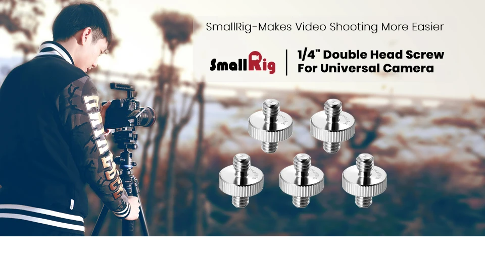 SmallRig 1/" до 1/4" резьбовой двойной головкой из нержавеющей стали винт, упаковка из 5-1879