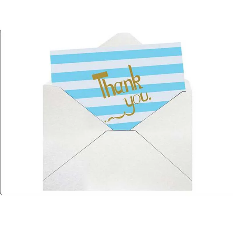 

6Kinds Style 50Pcs/Lot Bronze Style Thanks Greeting Message Card Birthday Card Thanks Blessing Flower Gift Card with Envelope