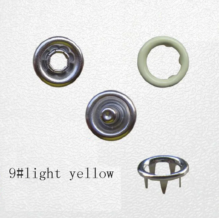 9 light yellow 4 дюйма один зубец кнопки 9,5 мм коготь крепеж пресс-Стад Металл медь окружающей среды для ручной работы скрапбукинга ремесло DIY шитье - Цвет: 9 light yellow