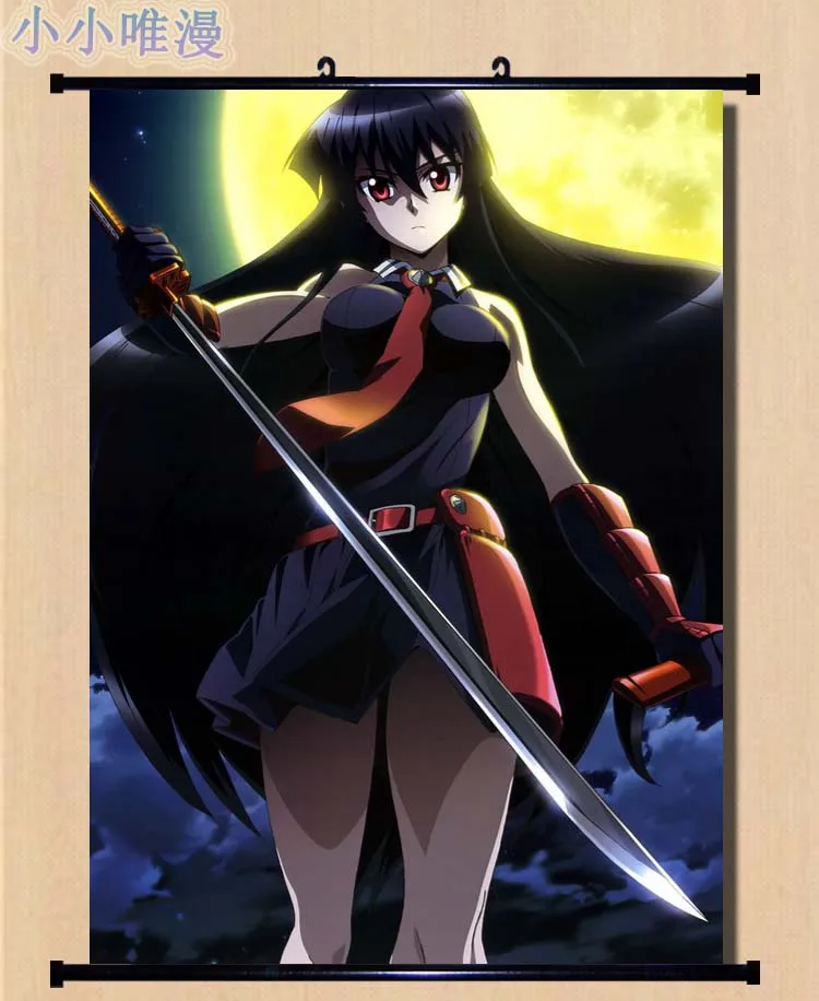 Японское аниме Akame ga KILL! Сексуальная девушка Kurome & домашний Декор стены прокрутки
