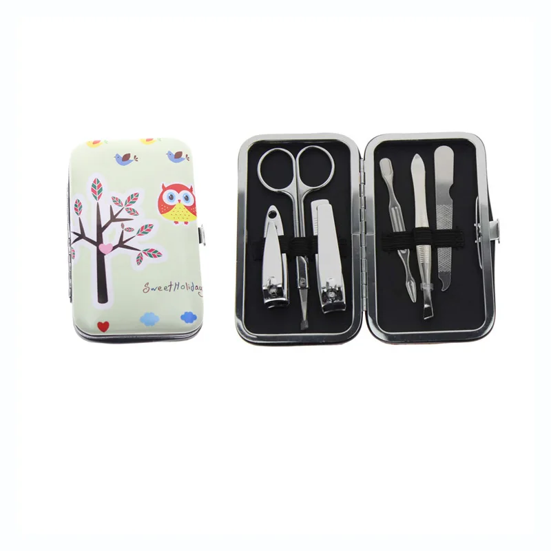 

6 in 1 Soft Cover Home Manicure Set Kit Tool For Women Men Girl Boy Holiday Birthday Christmas Gift Present