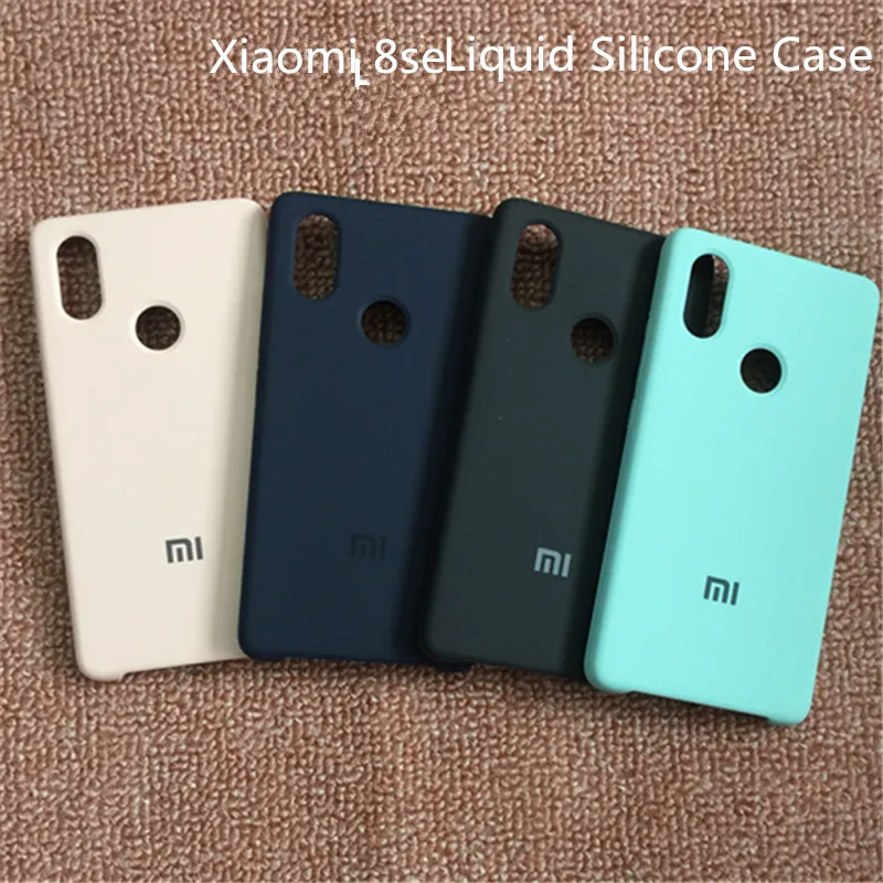 Оригинал xiaomi mi 8 se шелковистый мягкий жидкий силиконовый задний Жесткий Чехол для