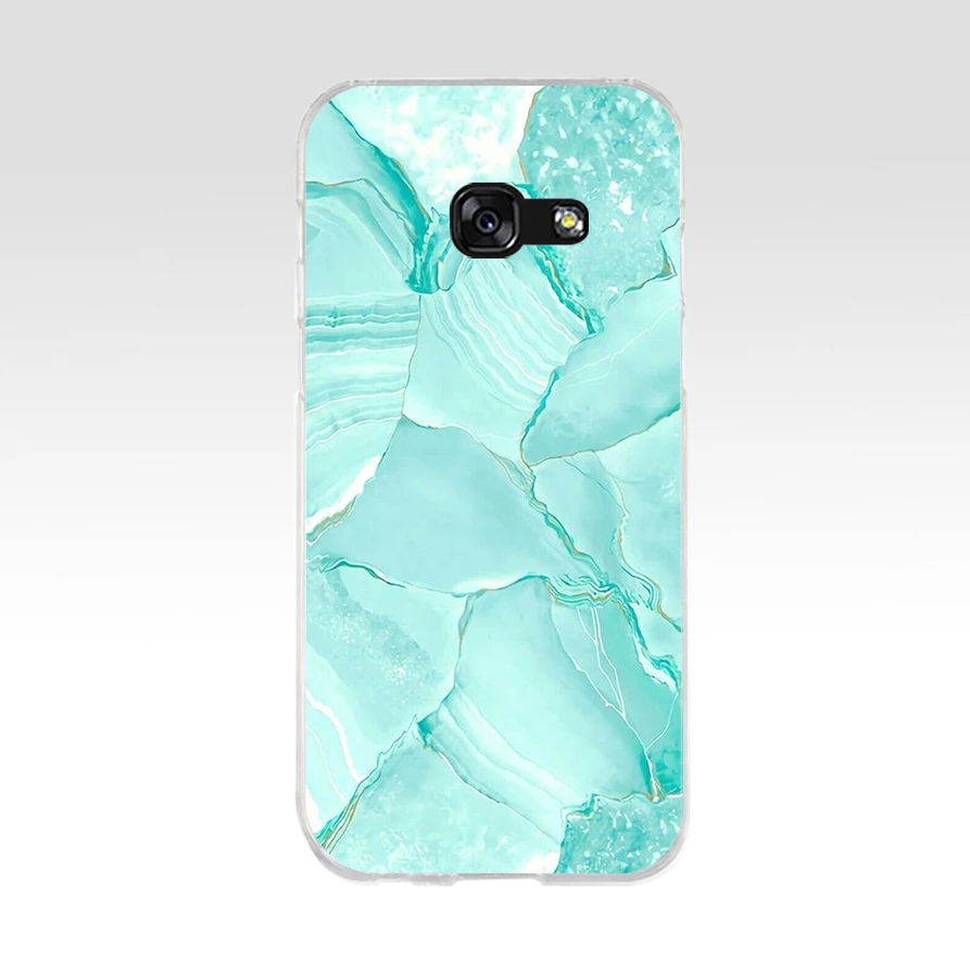 26AQ Pink Blue Ink Marble Soft Silicone Tpu Cover phone Case for Samsung galaxy a3 a5 2016 2017 a6 A8 2018 | Мобильные телефоны и