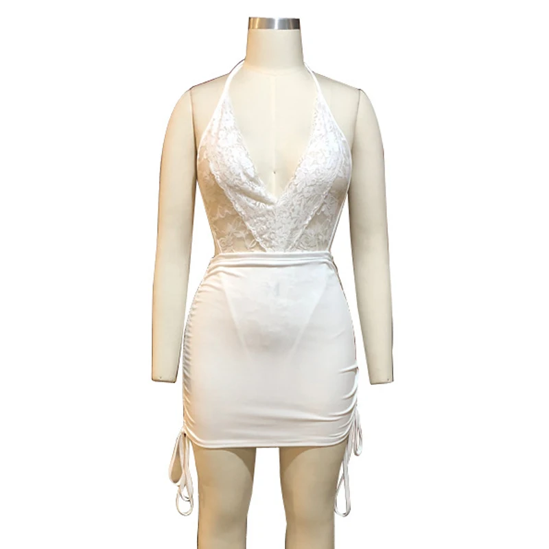 Модное неоновое зеленое платье с открытой спиной для женщин сексуальное