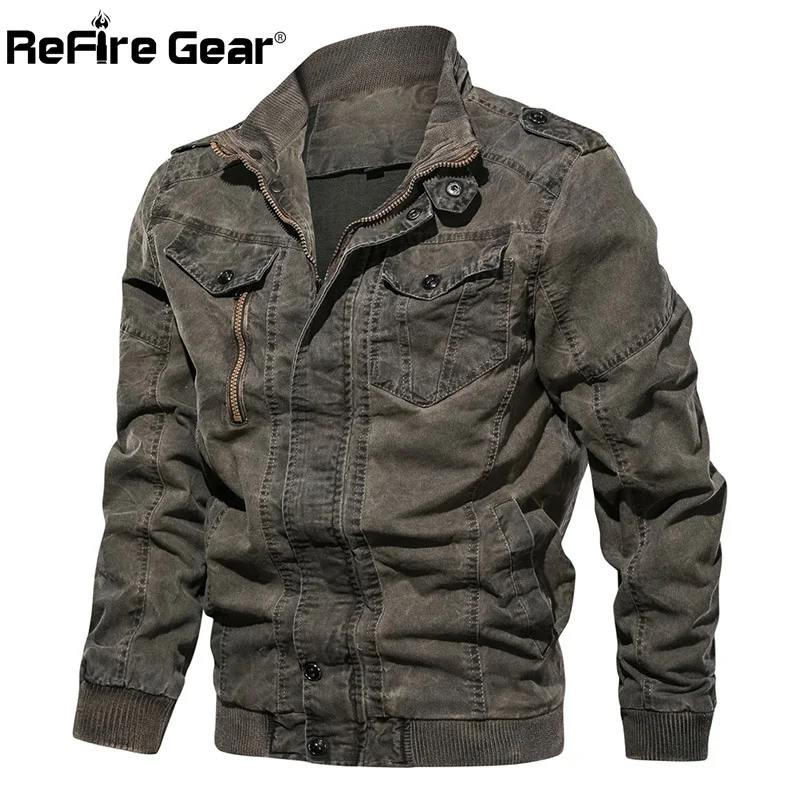 Бомбер ReFire Gear Мужской тактическая джинсовая куртка бомбер в стиле милитари