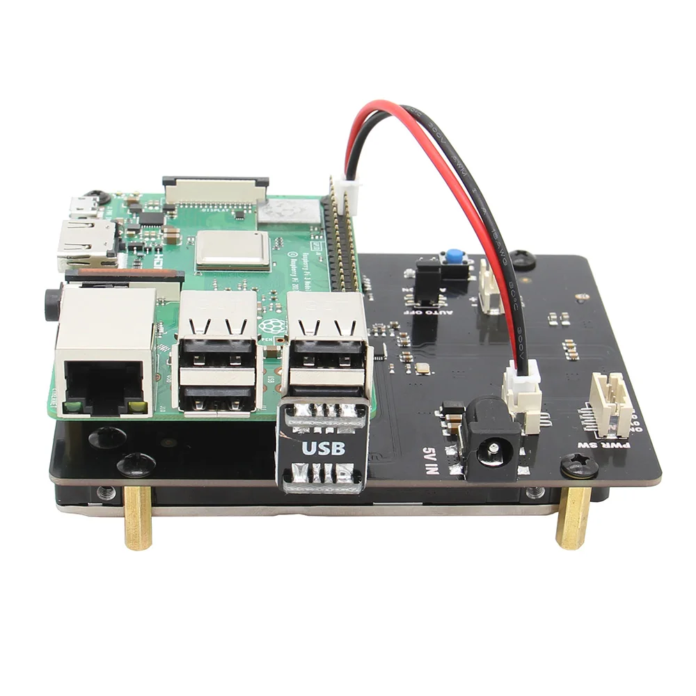 Raspberry pi DC 5 V 4A блок питания+ X820 V3.0 SATA SSD/HDD Плата расширения поддерживает 4 ТБ 2,5-дюймовый SATA USB 3,0