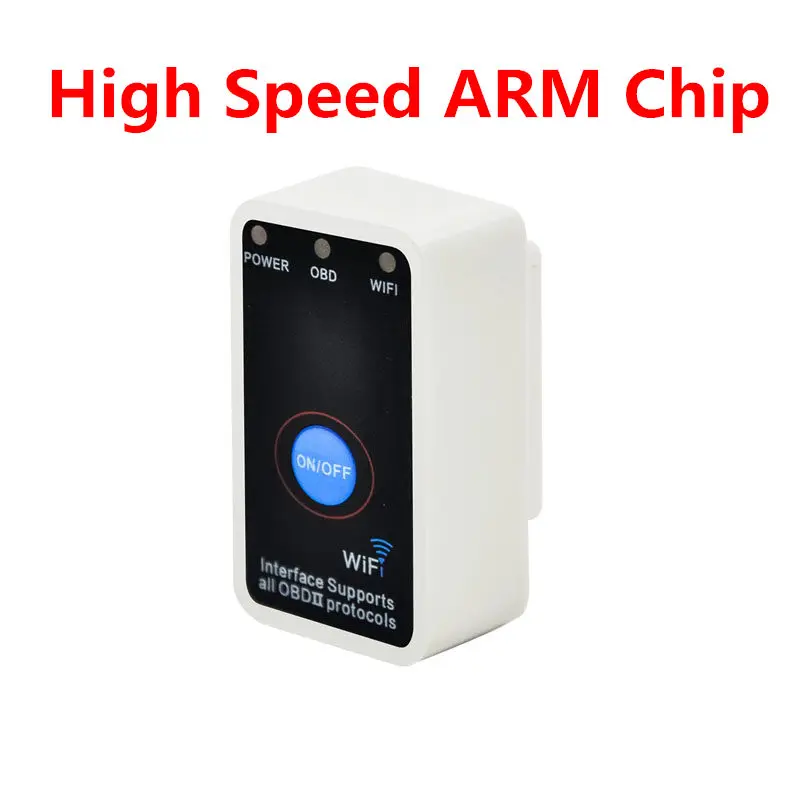 Auto OBD2 Diagnostic V1.5 ELM327 WIFI Power Switch ON/OFF CAN-BUS OBD Tester ELM 327 Wifi For iOS/Android Code Reader Interface - Цвет: white