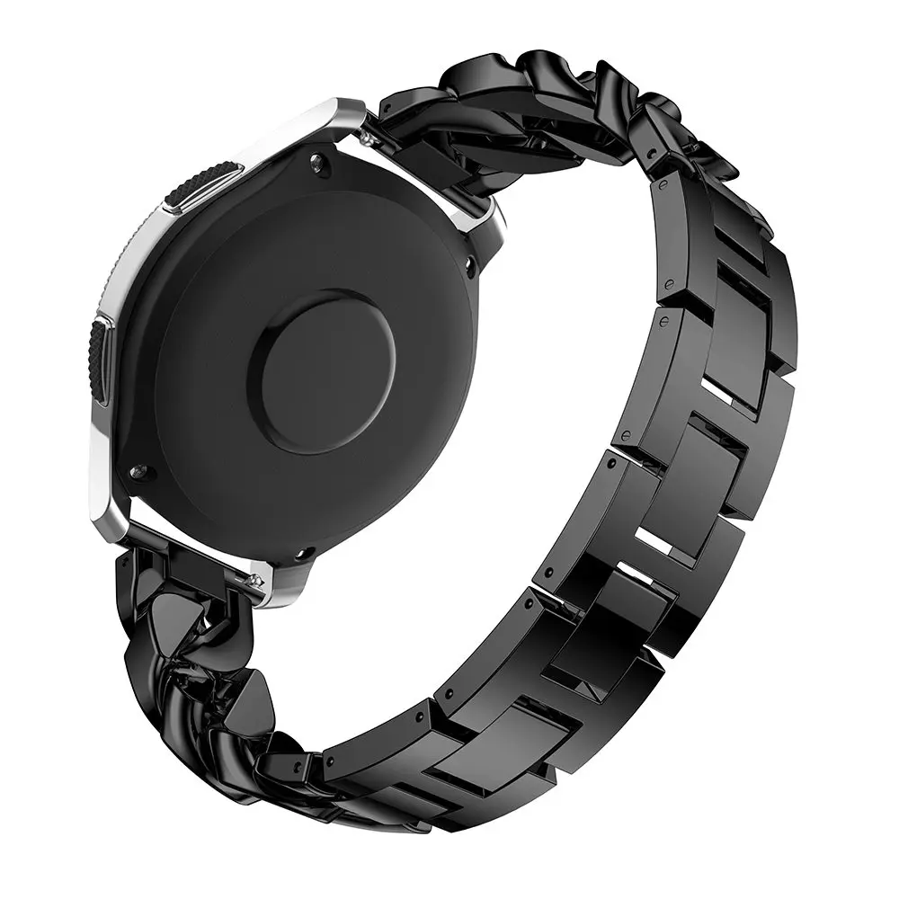 Ремешок для часов Samsung Galaxy Watch 46 мм сменный Браслет из нержавеющей стали с белыми
