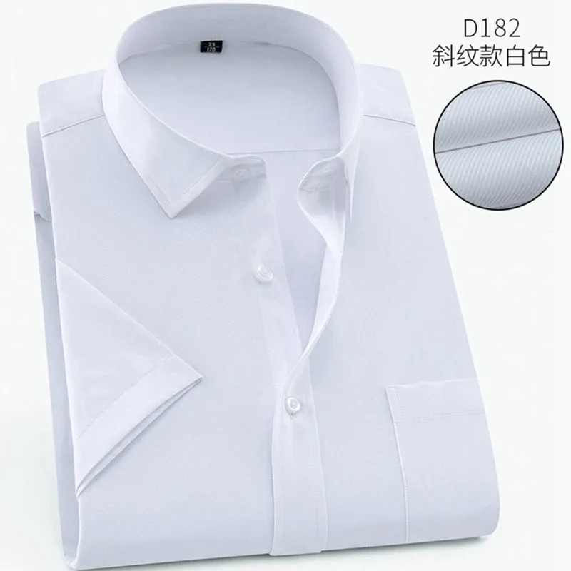 FAISIENS Летняя мужская рубашка с коротким рукавом больших размеров 13XL 14XL Однотонная