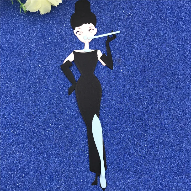 Красивое вечернее платье леди металлические стальные Вырубные штампы книга